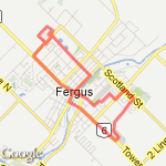 In town 10k route map