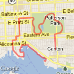 patterson park to promenade route map