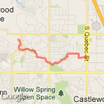 home via Caley to highline route map