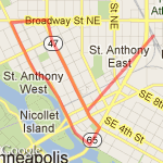 3+ Miles River Run route map