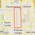 Ashland / Damen Loop  route map