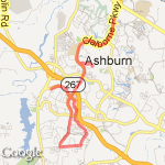 Ashburn Training route map
