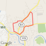 2 mile run route map