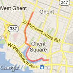 Skinny Dip route map