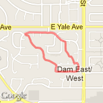1 mile in Dam West route map