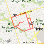 Dixie/Liverpool Uphill 3 miles route map