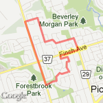 Uphill Start Dixie-Mapleridge route map