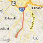 Little Sugar Creek Loop route map