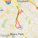 4 Mile Myers Park Neighborhood Run  route map