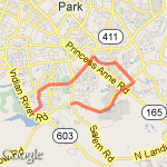 Salem to Dam Neck to S.Rosemont to Buckner to Independence to Belspring route map