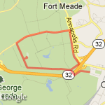 Fort Meade 6 Mile Loop route map