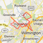 Wilmington/alapocus/brandywine-14 route map