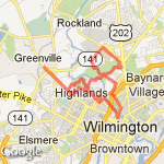 Wilmington/alapocus/brandywine-12 route map