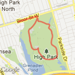 High Park Loop route map