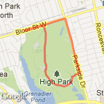 PARKSIDE SLOW INCLINE 4.3k route map