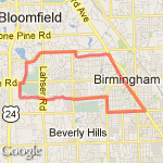 11 mile loop - Oakland Hills route map
