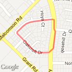 Warm up run route map