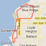 Golden Gardens loop -- 6 miles route map