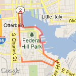 Inner Harbor Loop route map