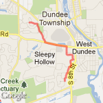 Route to Claire's house route map