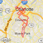 17 Mile - Dilworth Uptown Wesley Hghts route map