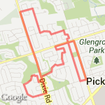 Glenanna-Dixie-Liverpool Uphill 5 Mile route map