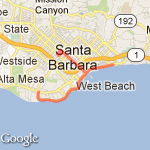 Santa Barbara 10mi route map