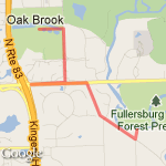 Oakbrook to FBW route map