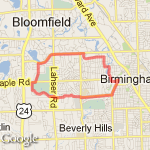 8.333 mile loop - Oakland Hills route map