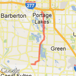 17 miles route map