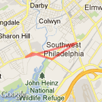3 mile SW Philly route map