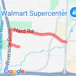 3 miles up Hard route map