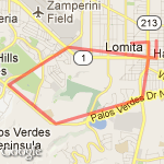 Palos Verdes to Cresnshaw route map