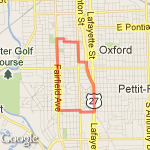 Average Run route map