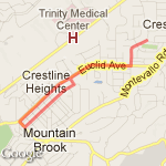 2.5 Mile Crestline route map