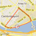 Lower Charles run route map