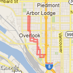 Overlook 4 mile route map