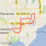 quick run to bike store and home on bgt route map