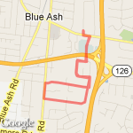 Jr. Hi to Donjoy to Belleview, back route map