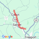 monroe to marwood 13.11 miles route map