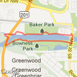 Bowness Park River Loop route map
