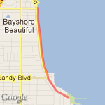 Bayshore 3miler route map