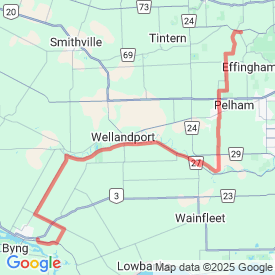 sccc dunnville ride - 52.00 Km route in st satharines