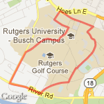 Busch Campus route map