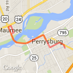 Run to Maumee Indoor route map