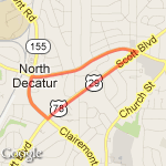 North Decatur Road route map