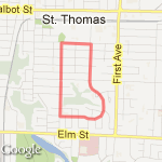 Run with Adam route map