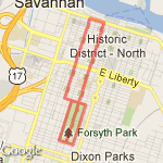 3.87 miles weekday run route map