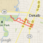 Frisbee Park Run route map
