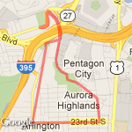 Pentagon City Route route map